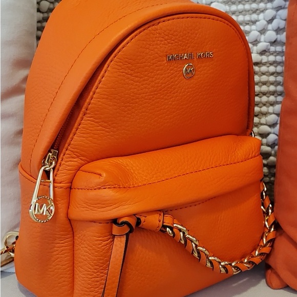 Michael Kors leather clementine orange mini backpack - Picture 7 of 10